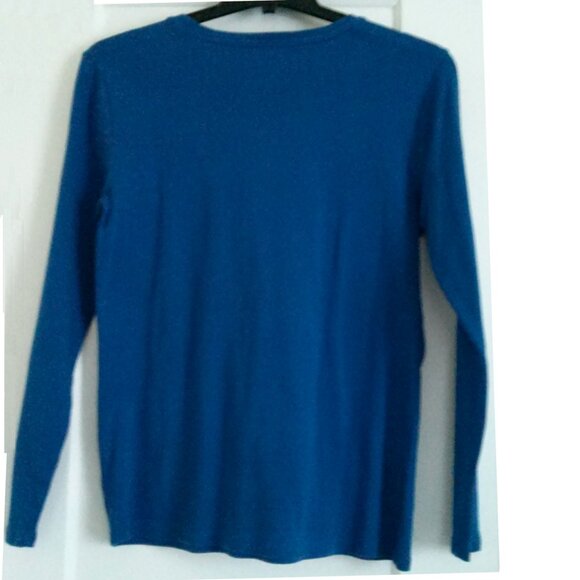 Joe Fresh Women's Organic Cotton Long Sleeve, Dark Blue, Large - Picture 2 of 8